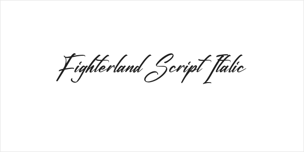 Fighterland Script Italic Logo