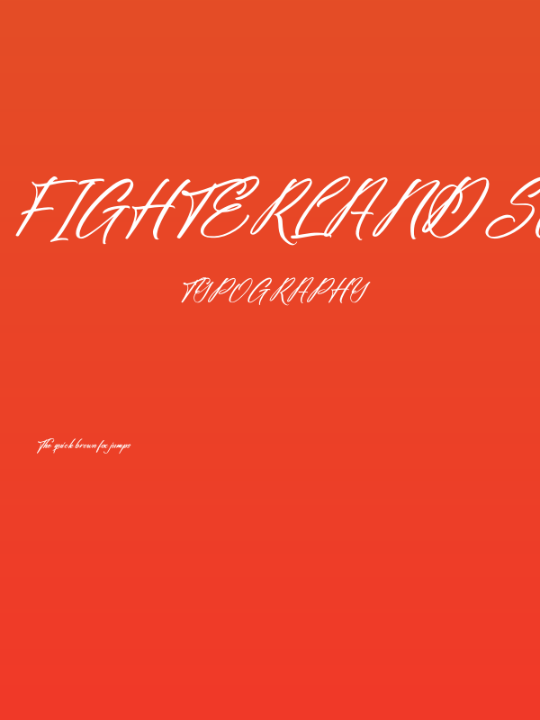 Fighterland Script Italic Poster