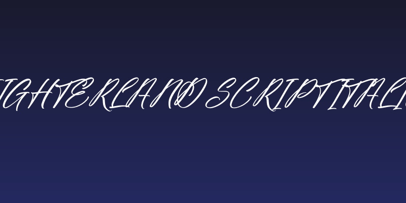 Fighterland Script Italic Social Header