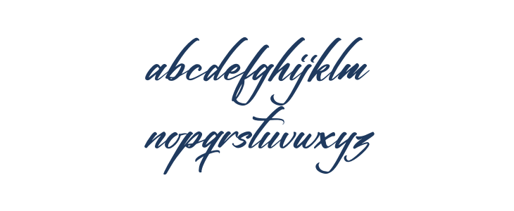 Fighterland Script Italic Lowercase