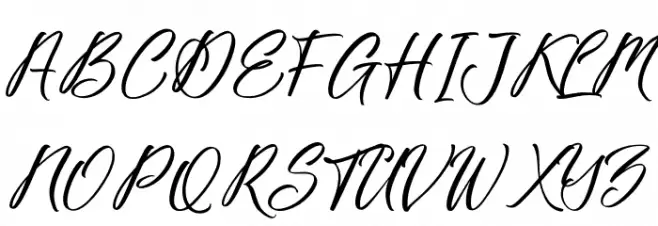 Fighterland Script Schriftart Groß