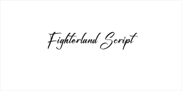 Fighterland Script Logo