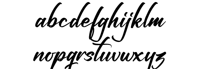 Fighterland Script Font LOWERCASE