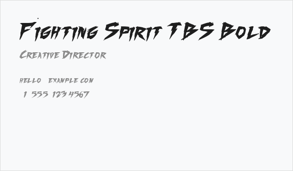 Fighting Spirit TBS Bold Business Card