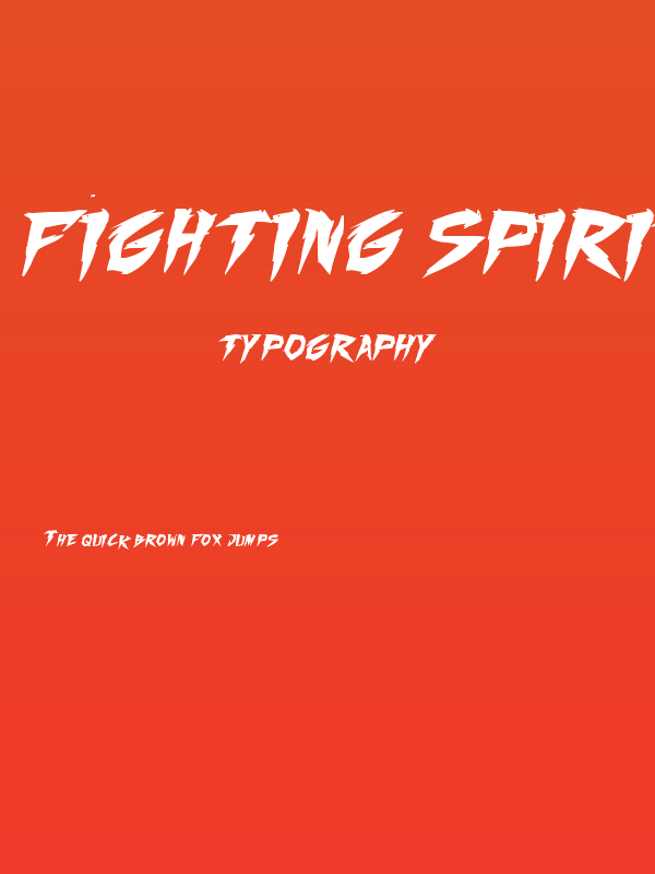Fighting Spirit TBS Bold Poster