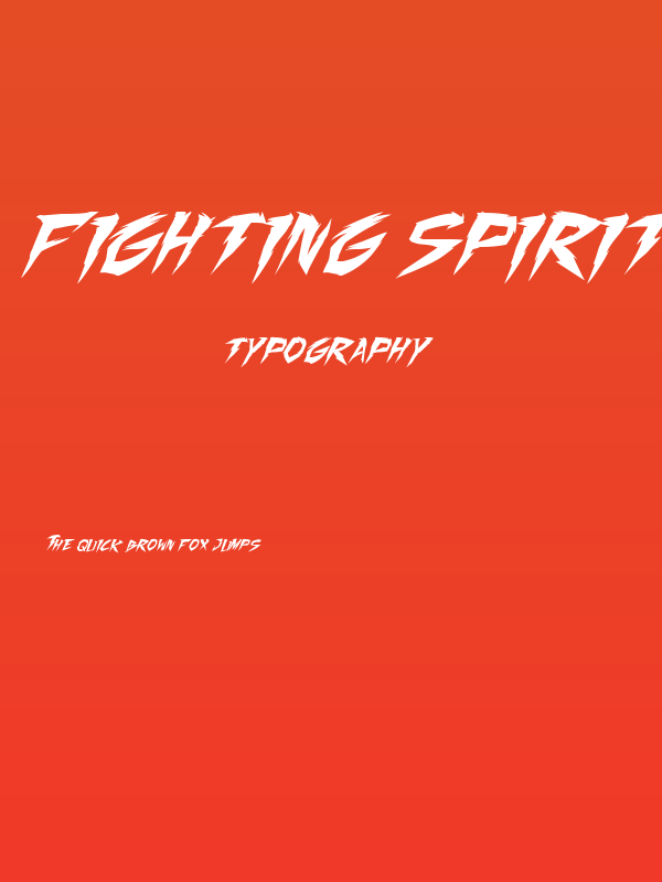 Fighting Spirit TBS Italic Poster