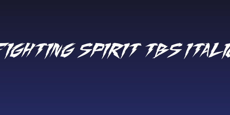 Fighting Spirit TBS Italic Social Header