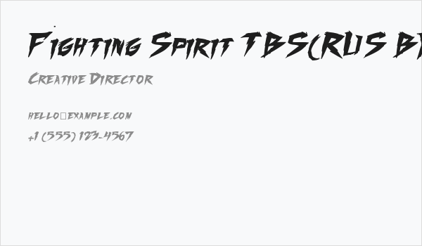 Fighting Spirit TBS(RUS BY LYAJ Business Card