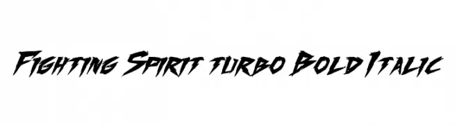Fighting Spirit turbo Bold Italic  les polices de caractères gratuit tlcharger