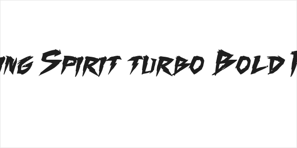 Fighting Spirit turbo Bold Italic Logo