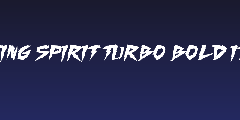Fighting Spirit turbo Bold Italic Social Header