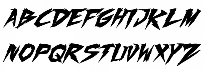 Fighting Spirit turbo Bold Italic Polices MAJUSCULES