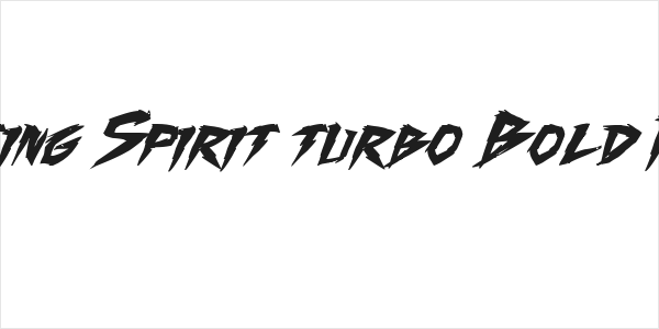 Fighting Spirit turbo Bold Italic Logo