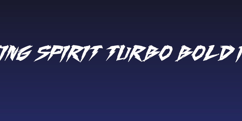 Fighting Spirit turbo Bold Italic Social Header