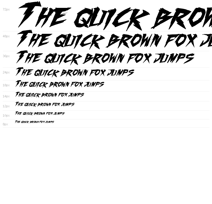 Fighting Spirit turbo Bold Italic Waterfall