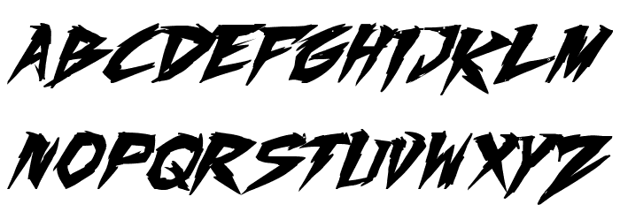 Fighting Spirit turbo Bold Italic Font LOWERCASE