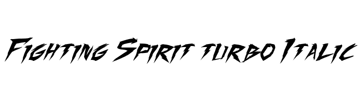 Fighting Spirit turbo Italic  les polices de caractères gratuit tlcharger