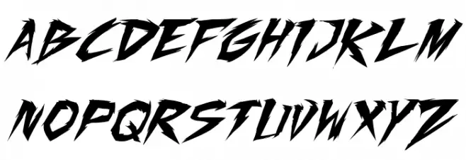 Fighting Spirit turbo Italic Polices MAJUSCULES