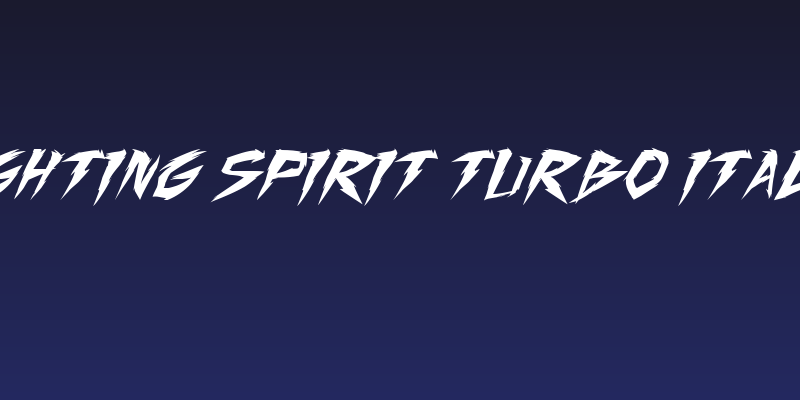 Fighting Spirit turbo Italic Social Header