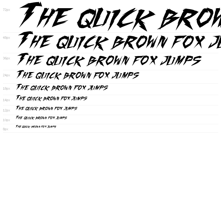 Fighting Spirit turbo Italic Waterfall