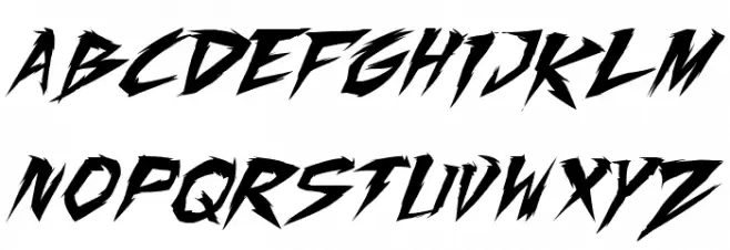 Fighting Spirit turbo Italic 字体 小写