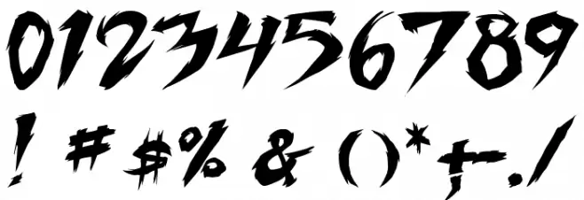 Fighting Spirit turbo Font OTHER CHARS