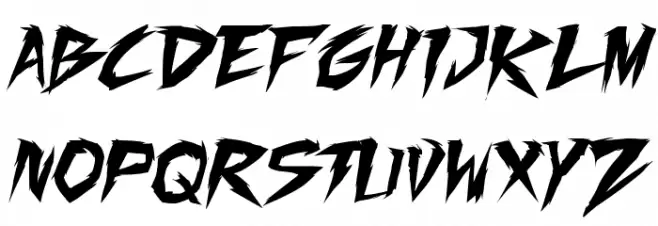 Fighting Spirit turbo Schriftart Groß