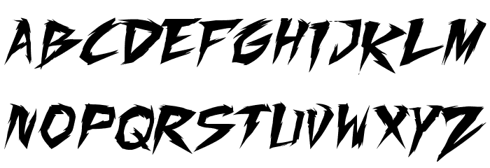 Fighting Spirit turbo Font LOWERCASE
