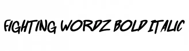 Fighting wordz Bold Italic  les polices de caractères gratuit tlcharger
