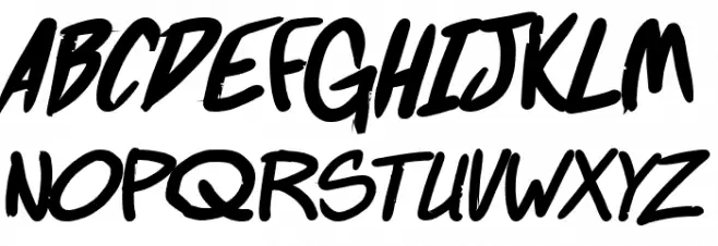 Fighting wordz Bold Italic 字体 大写