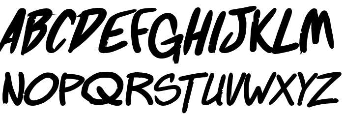Fighting wordz Bold Italic Font LOWERCASE