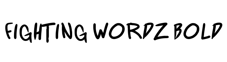 Fighting wordz Bold  नि: शुल्क फ़ॉन्ट्स डाउनलोड