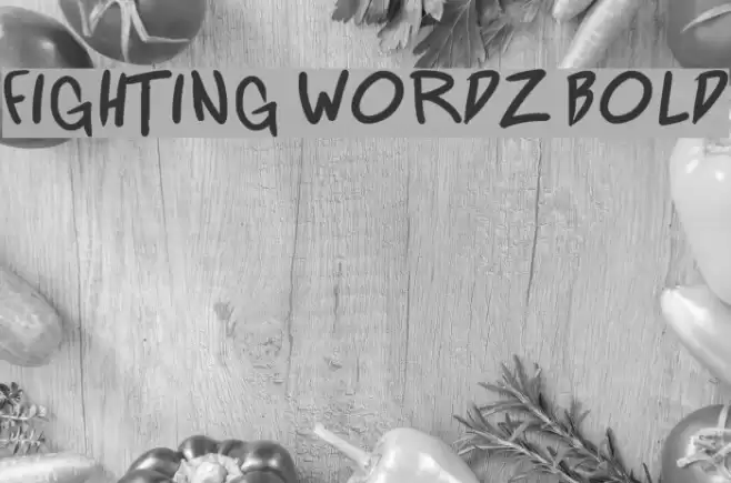 Fighting wordz Bold Font examples