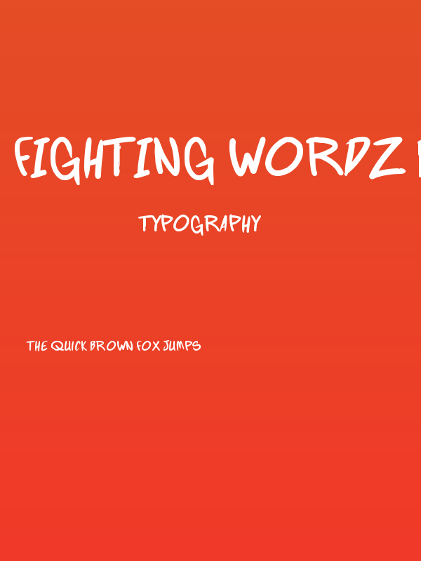 Fighting wordz Bold Poster