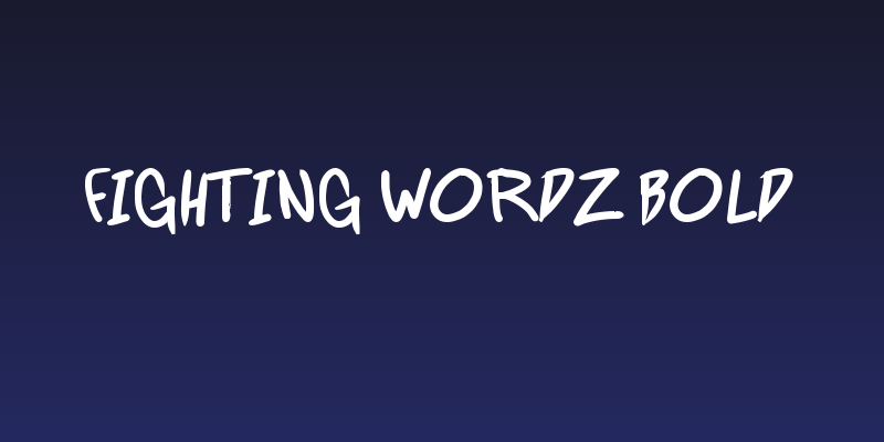 Fighting wordz Bold Social Header