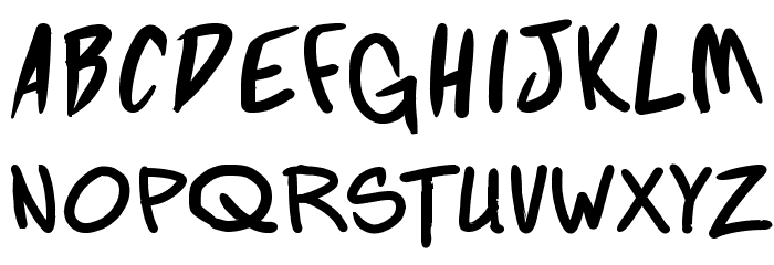 Fighting wordz Bold Font LOWERCASE