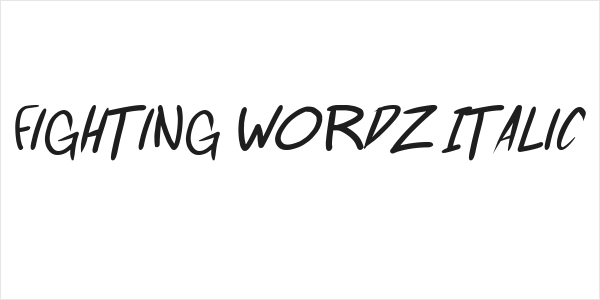 Fighting wordz Italic Logo