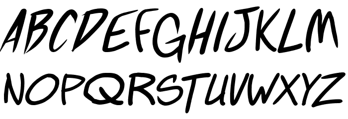 Fighting wordz Italic Font LOWERCASE