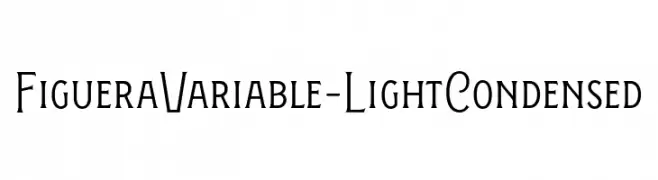 FigueraVariable-LightCondensed  नि: शुल्क फ़ॉन्ट्स डाउनलोड