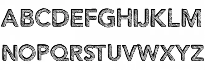 Figurativative Schriftart Groß