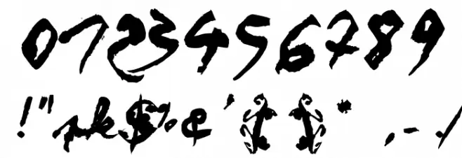 Figure writing Font OTHER CHARS