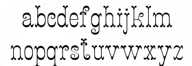 Figurny Шрифта строчной