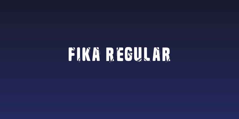 Fika Regular Social Header