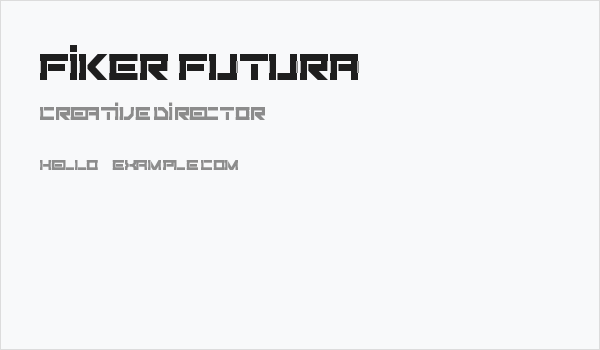 Fiker Futura Business Card