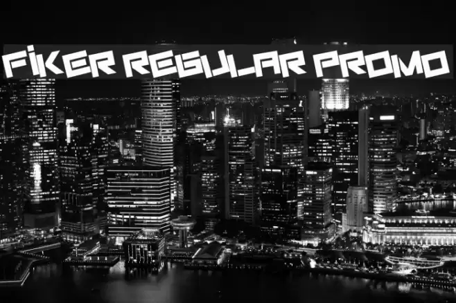 Fiker regular promo Font examples