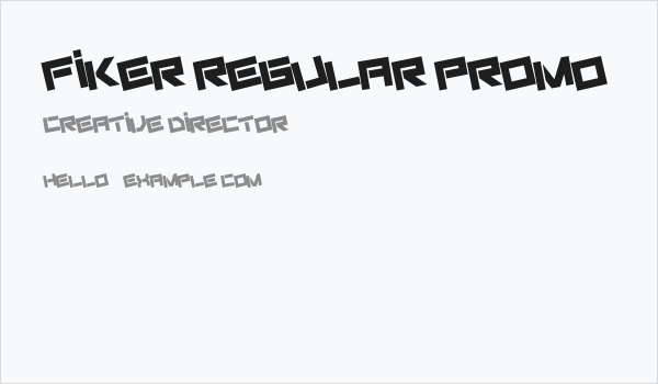 Fiker regular promo Business Card