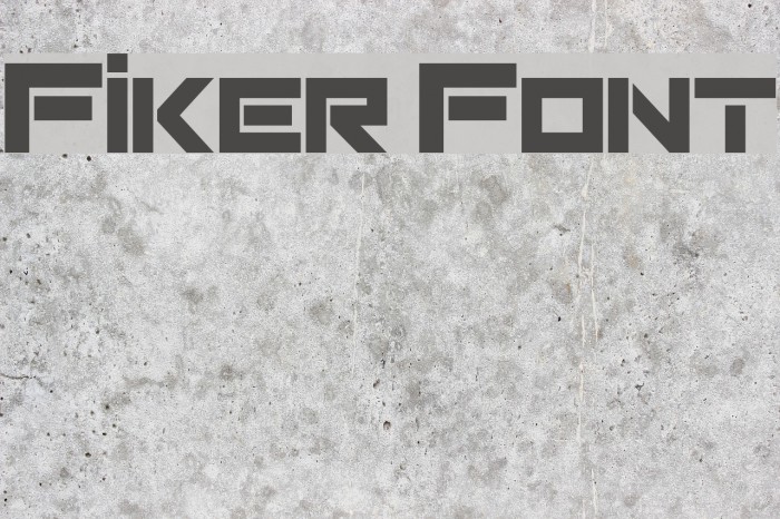Fiker Font examples
