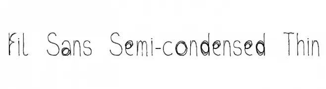 Fil Sans Semi-condensed Thin  नि: शुल्क फ़ॉन्ट्स डाउनलोड