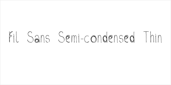 Fil Sans Semi-condensed Thin Logo