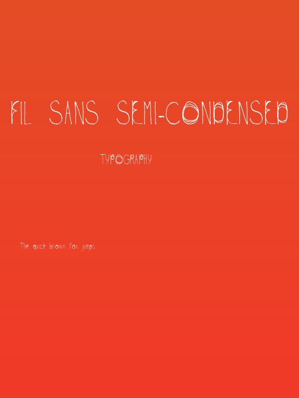 Fil Sans Semi-condensed Thin Poster